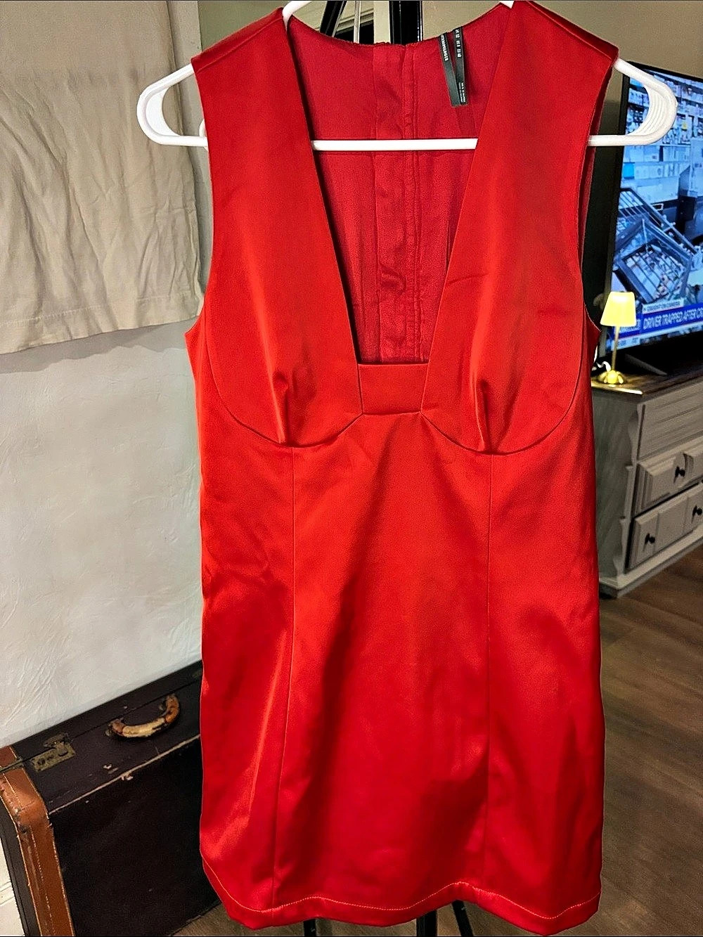 Anthropologie Mini Dress in Red Size 6 Like New